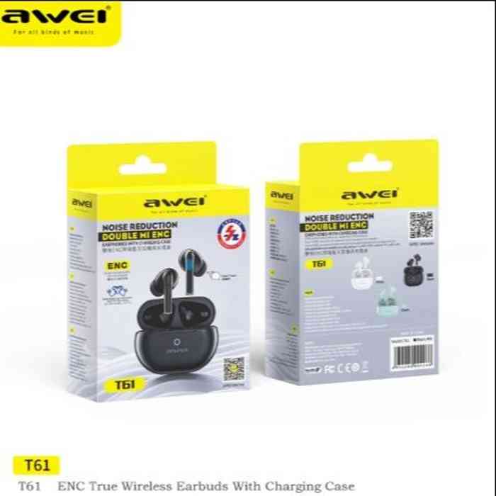 AWEI T61 ENC Sport Noise Reduction Wireless Earbuds